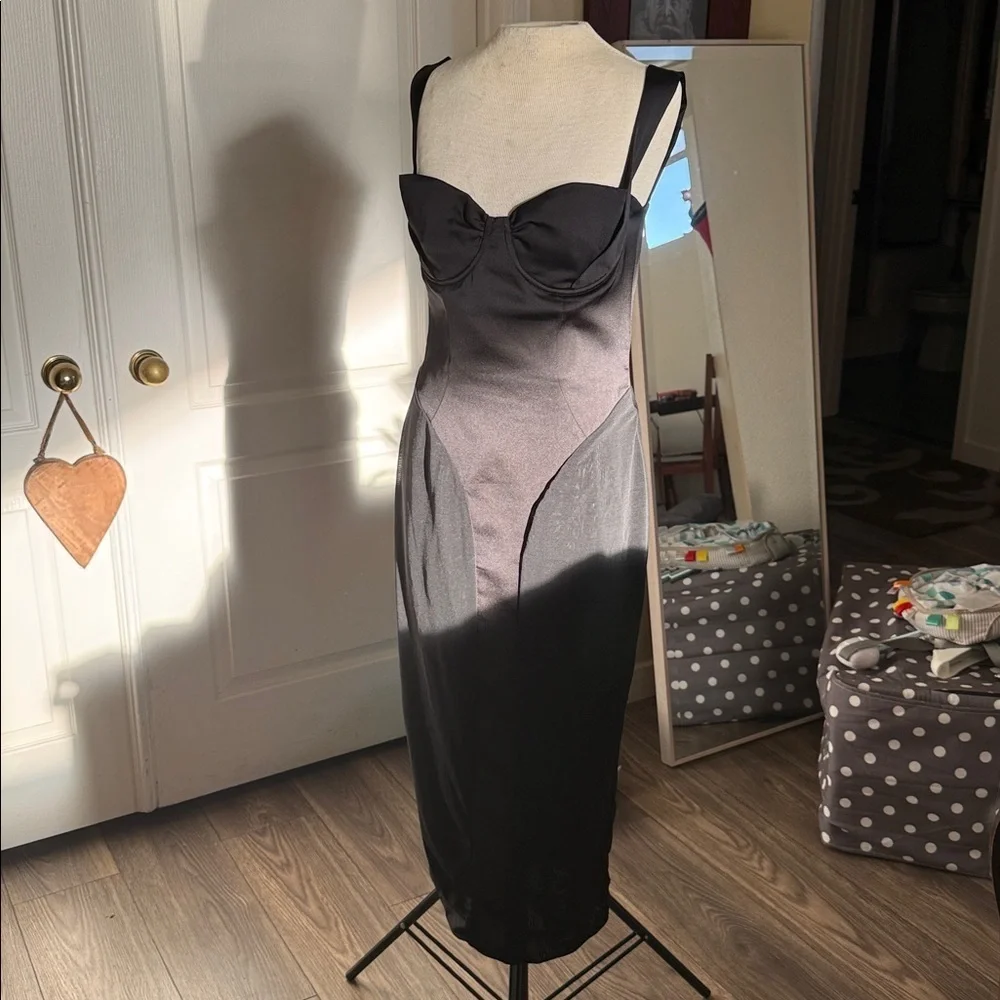 House of CB black mid length Dress size medium - Picture 13 of 15